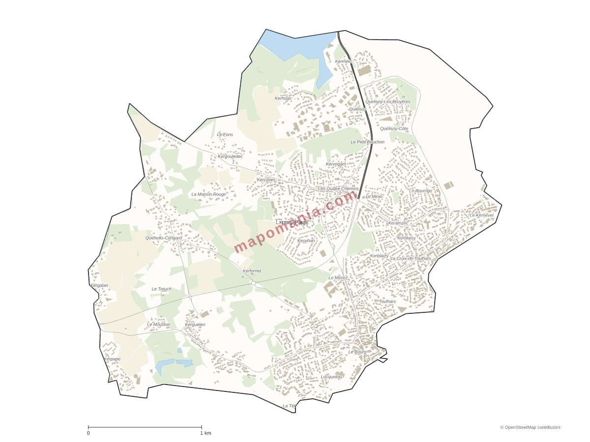 Carte de Larmor-Plage à personnaliser