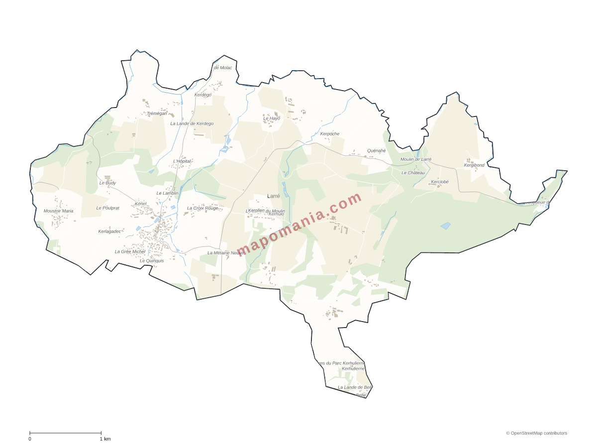 Carte de Larré à personnaliser