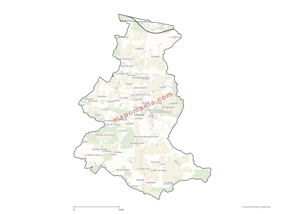 Carte de Limerzel à personnaliser