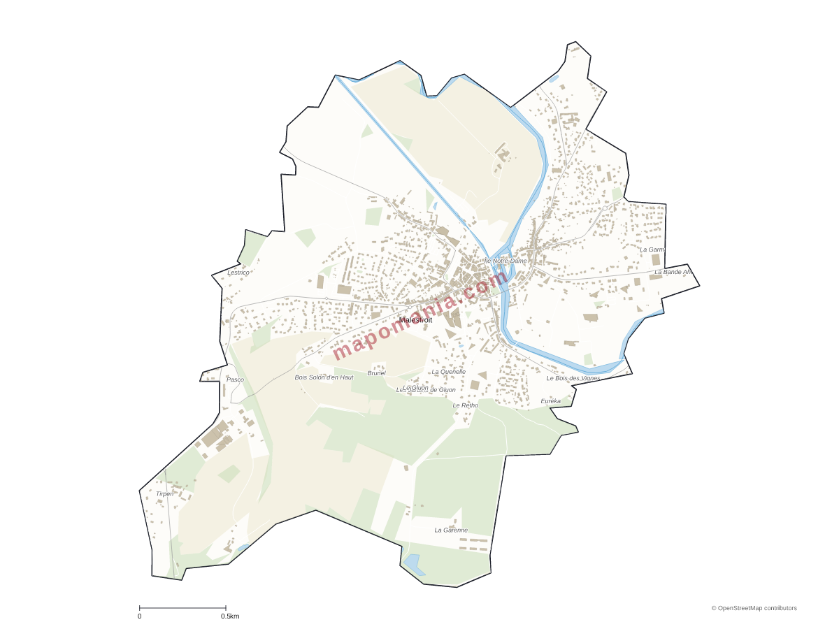 Carte de Malestroit à personnaliser