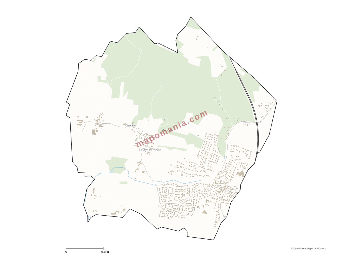 Carte de Meucon à personnaliser