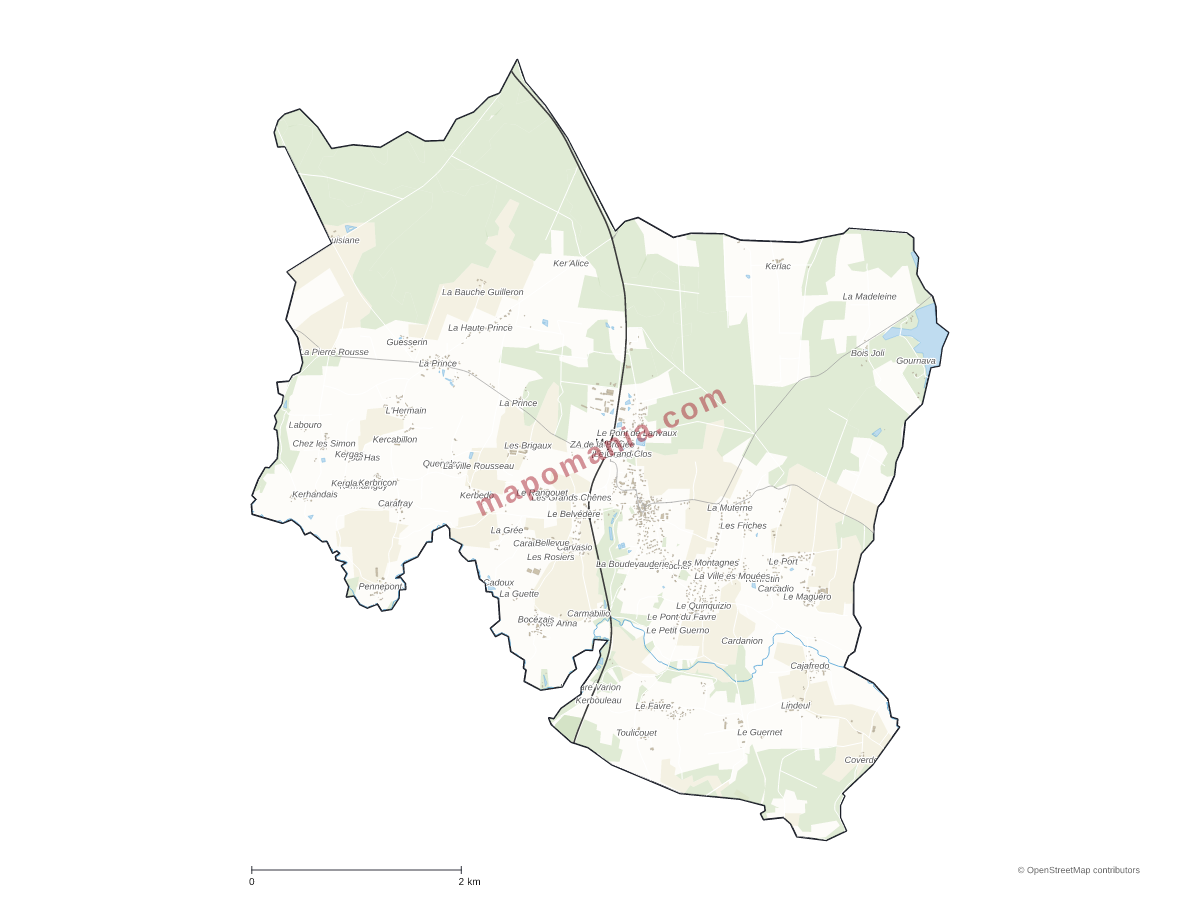 Carte de Molac à personnaliser
