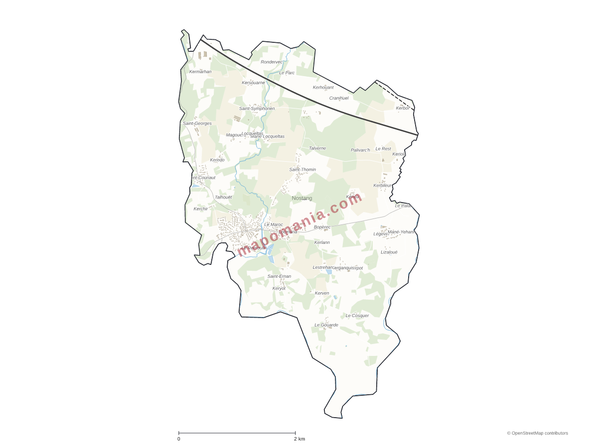 Carte de Nostang à personnaliser