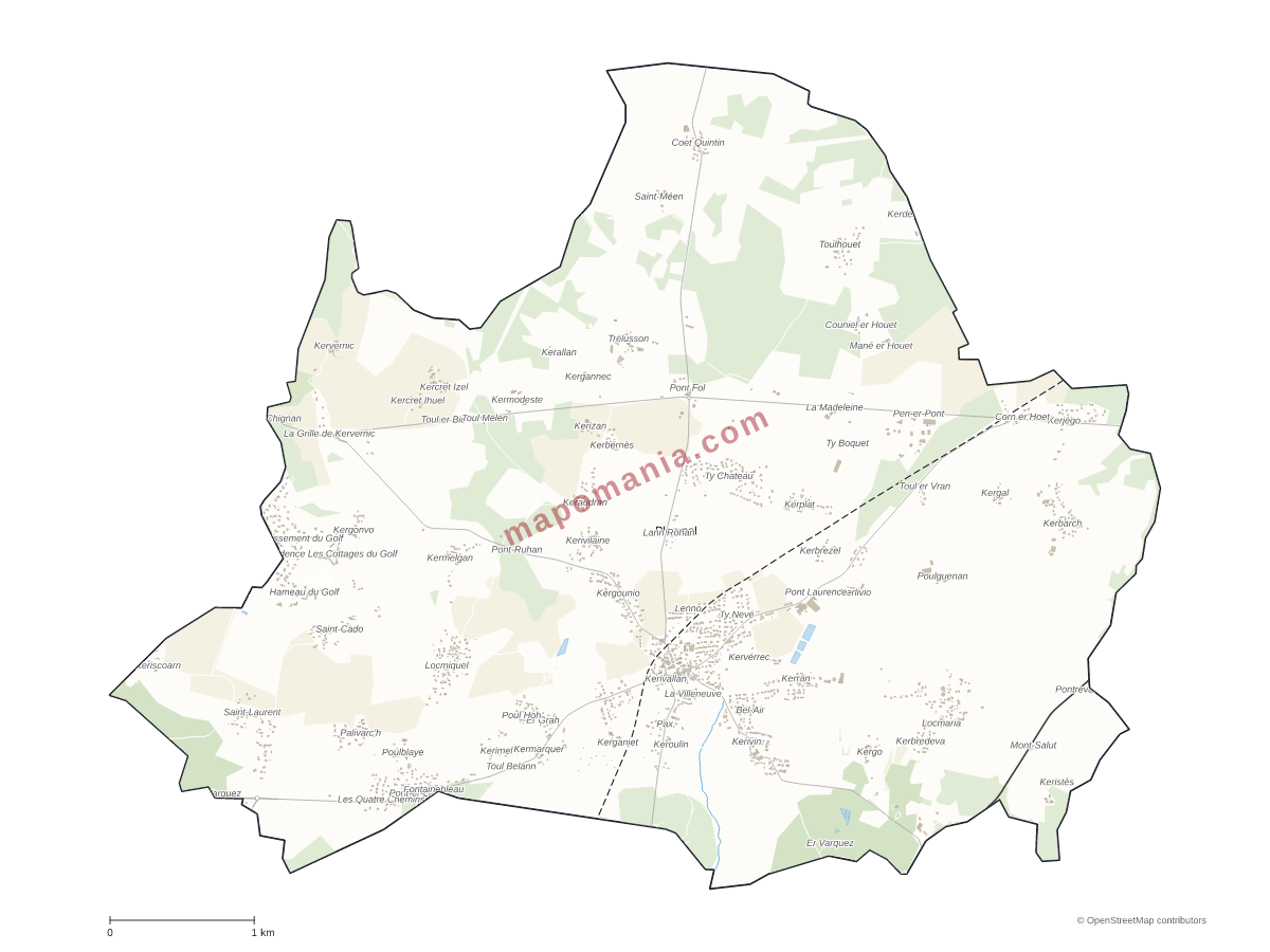 Carte de Ploemel à personnaliser