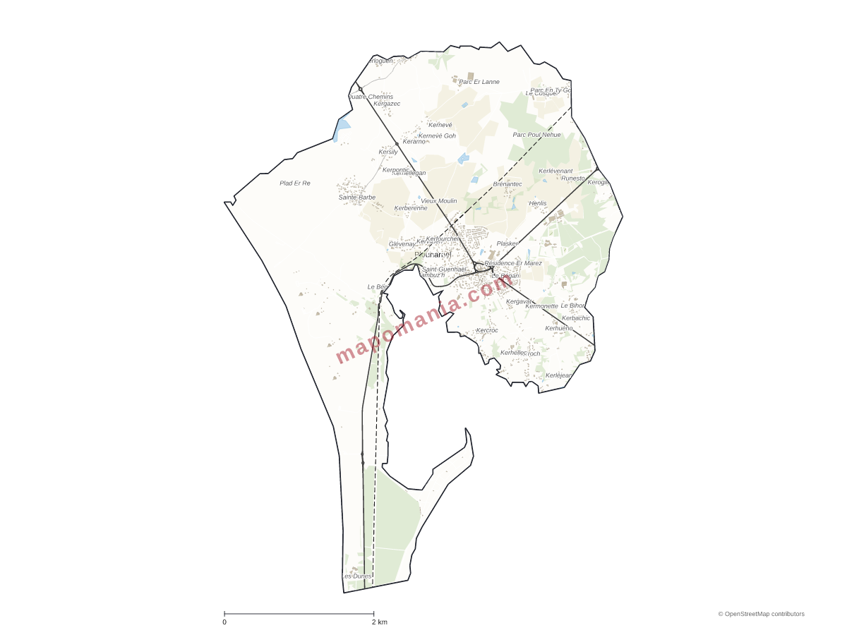 Carte de Plouharnel à personnaliser