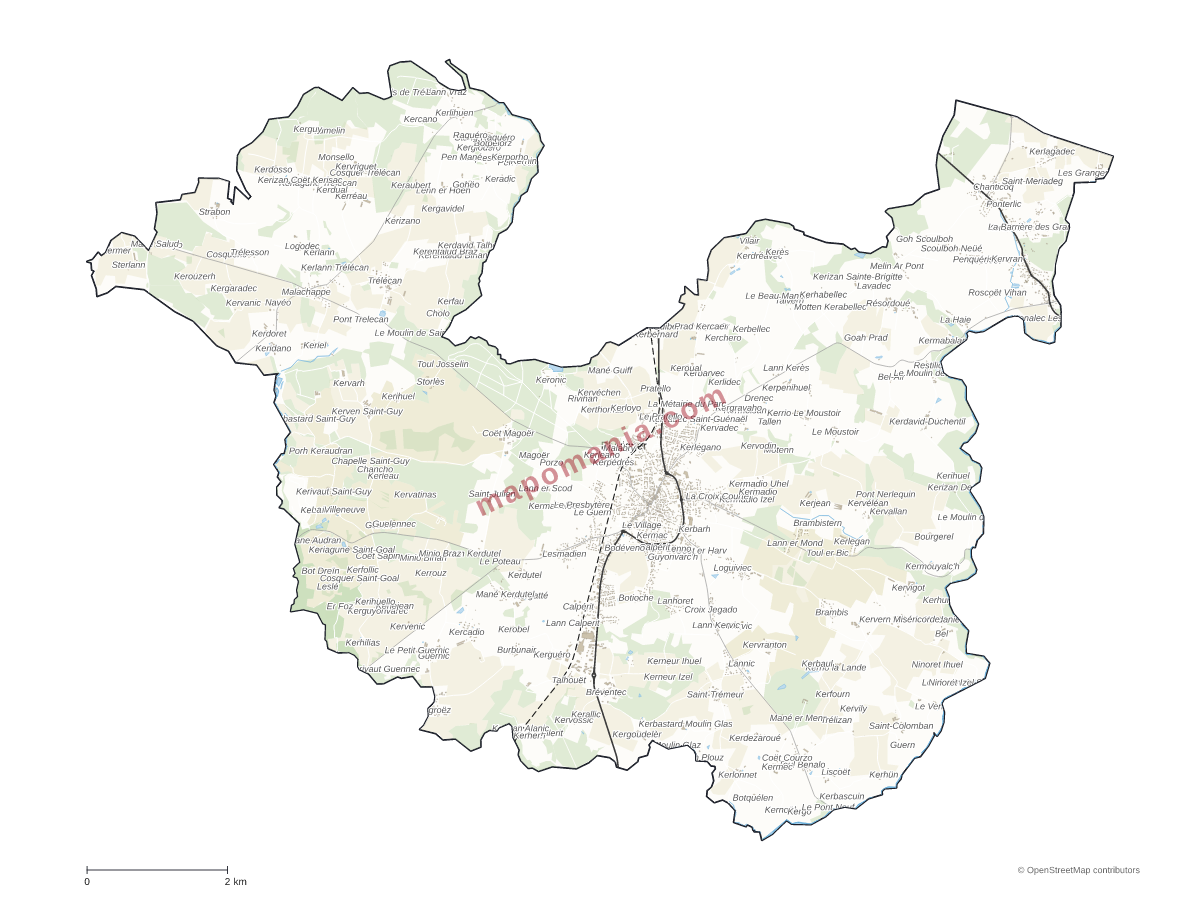 Carte de Pluvigner à personnaliser