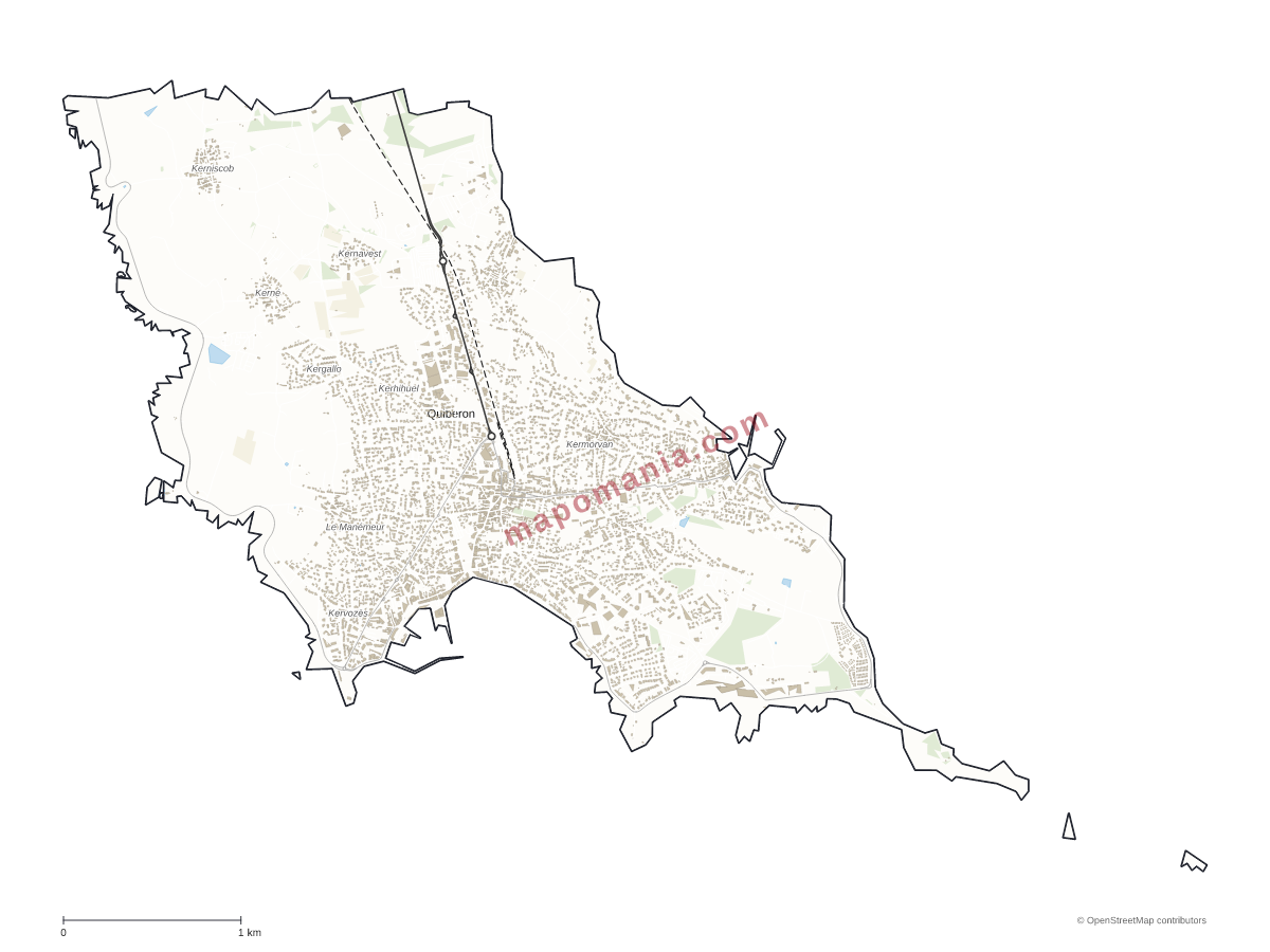 Carte de Quiberon à personnaliser