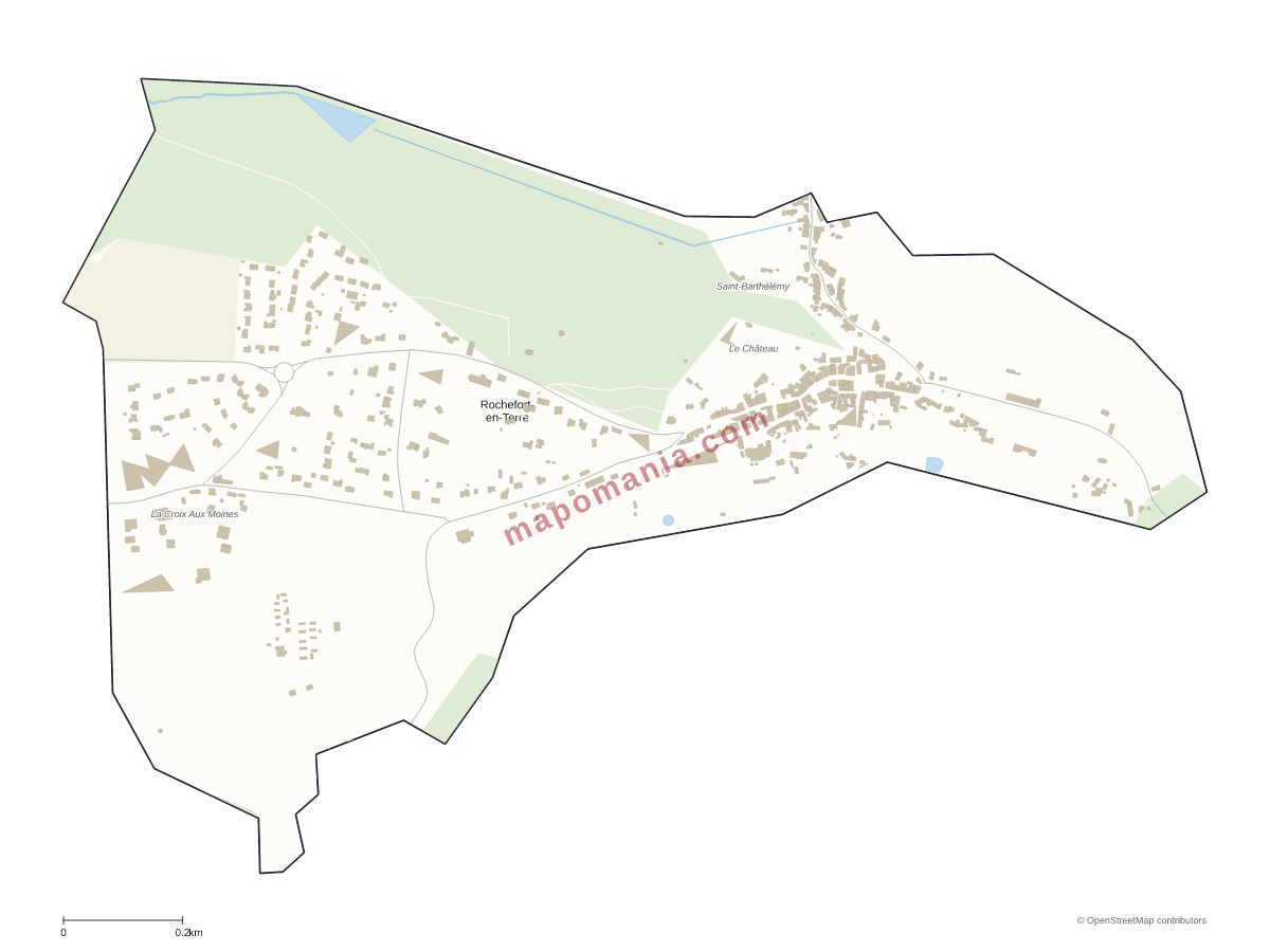 Carte de Rochefort-en-Terre à personnaliser