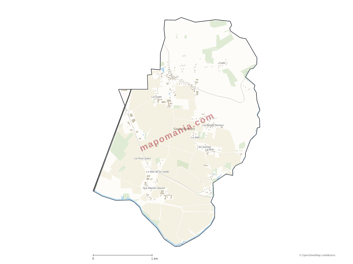 Carte de Saint-Abraham à personnaliser