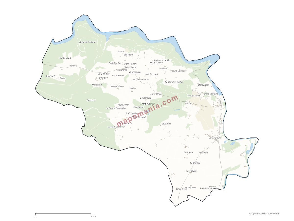 Carte de Saint-Aignan à personnaliser