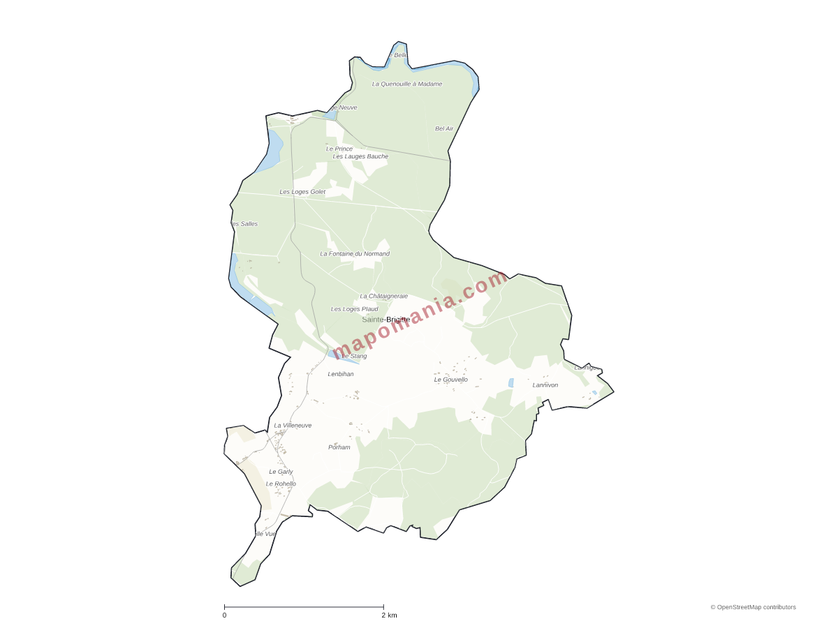 Carte de Sainte-Brigitte à personnaliser