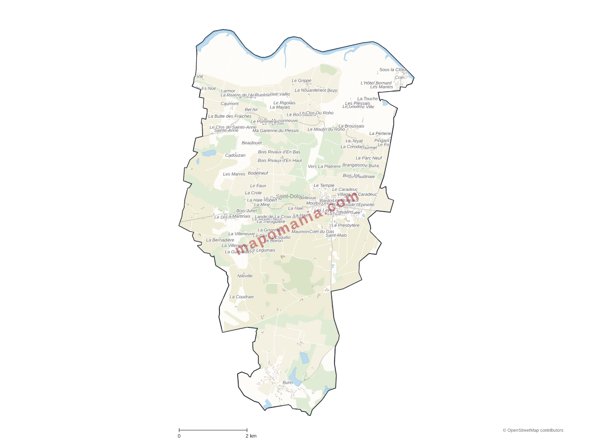 Carte de Saint-Dolay à personnaliser