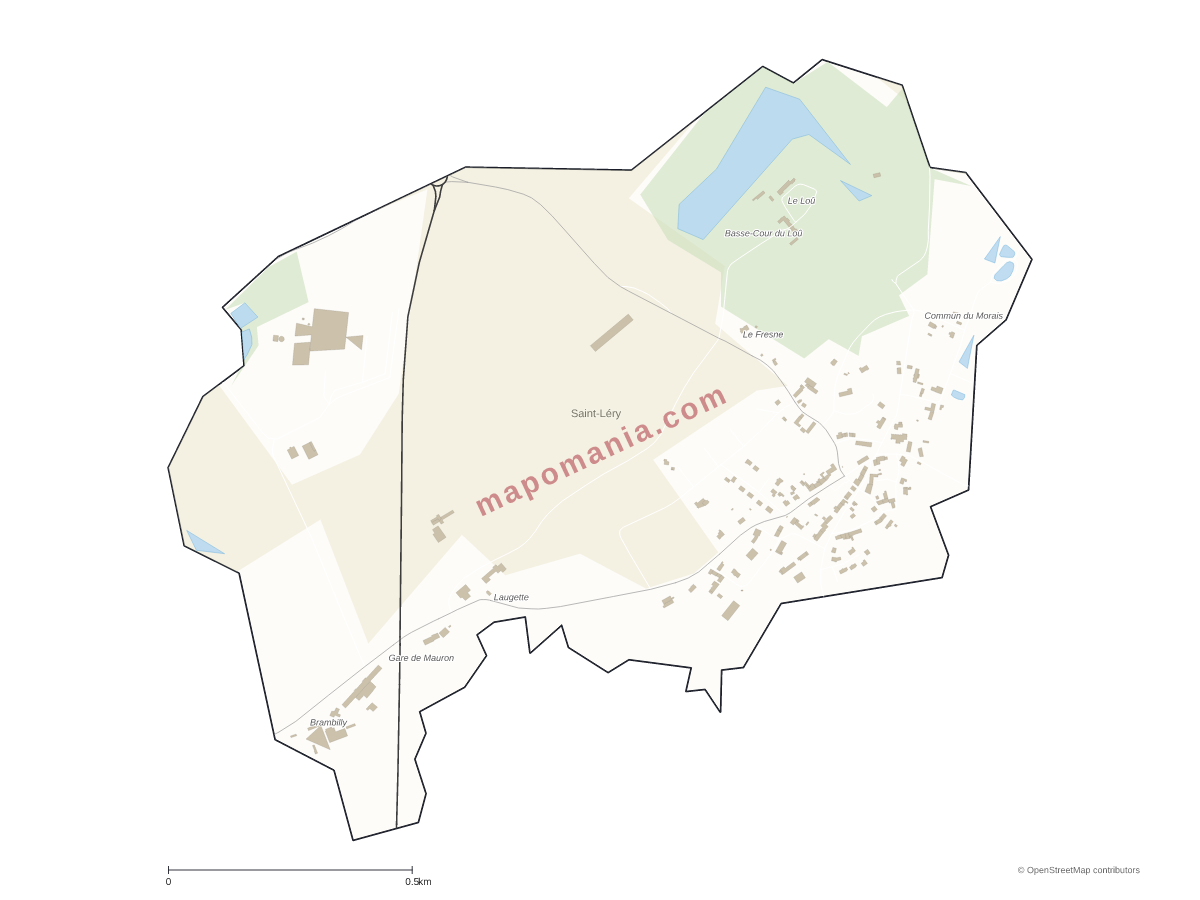 Carte de Saint-Léry à personnaliser