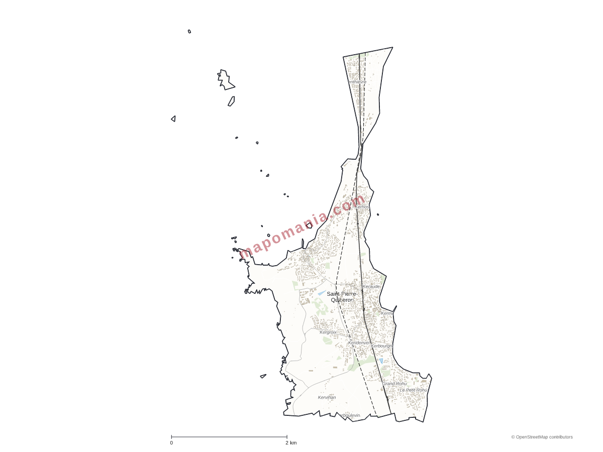 Carte de Saint-Pierre-Quiberon à personnaliser