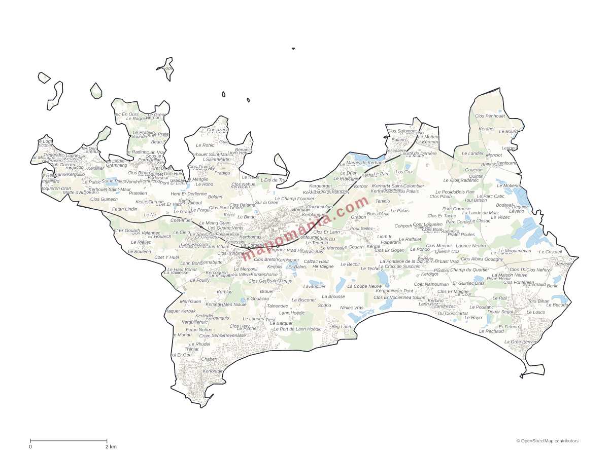 Carte de Sarzeau à personnaliser