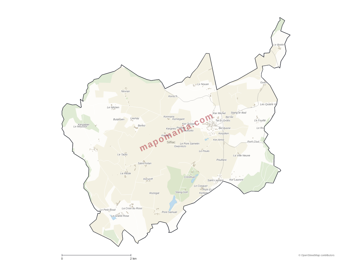 Carte de Silfiac à personnaliser
