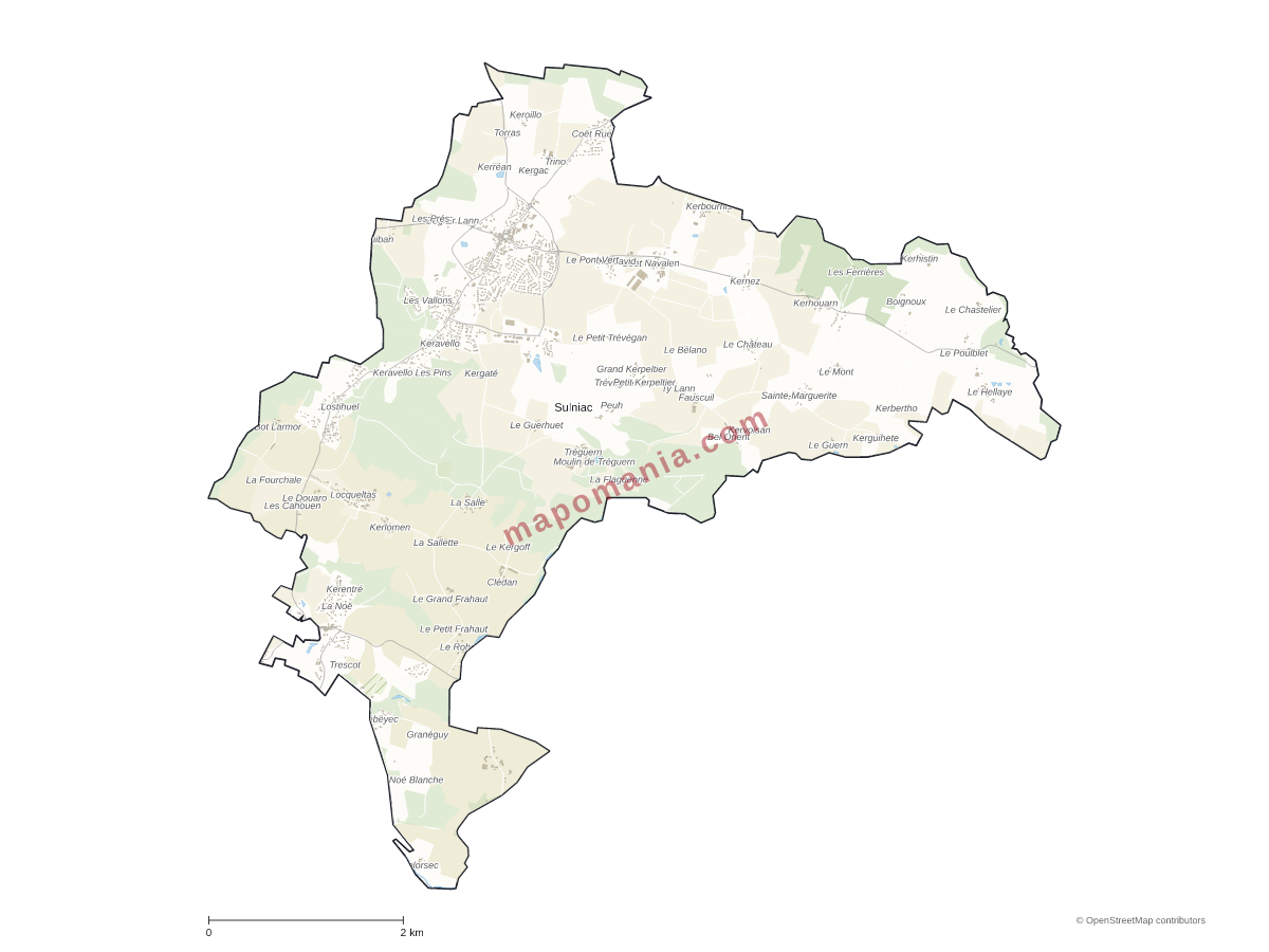 Carte de Sulniac à personnaliser