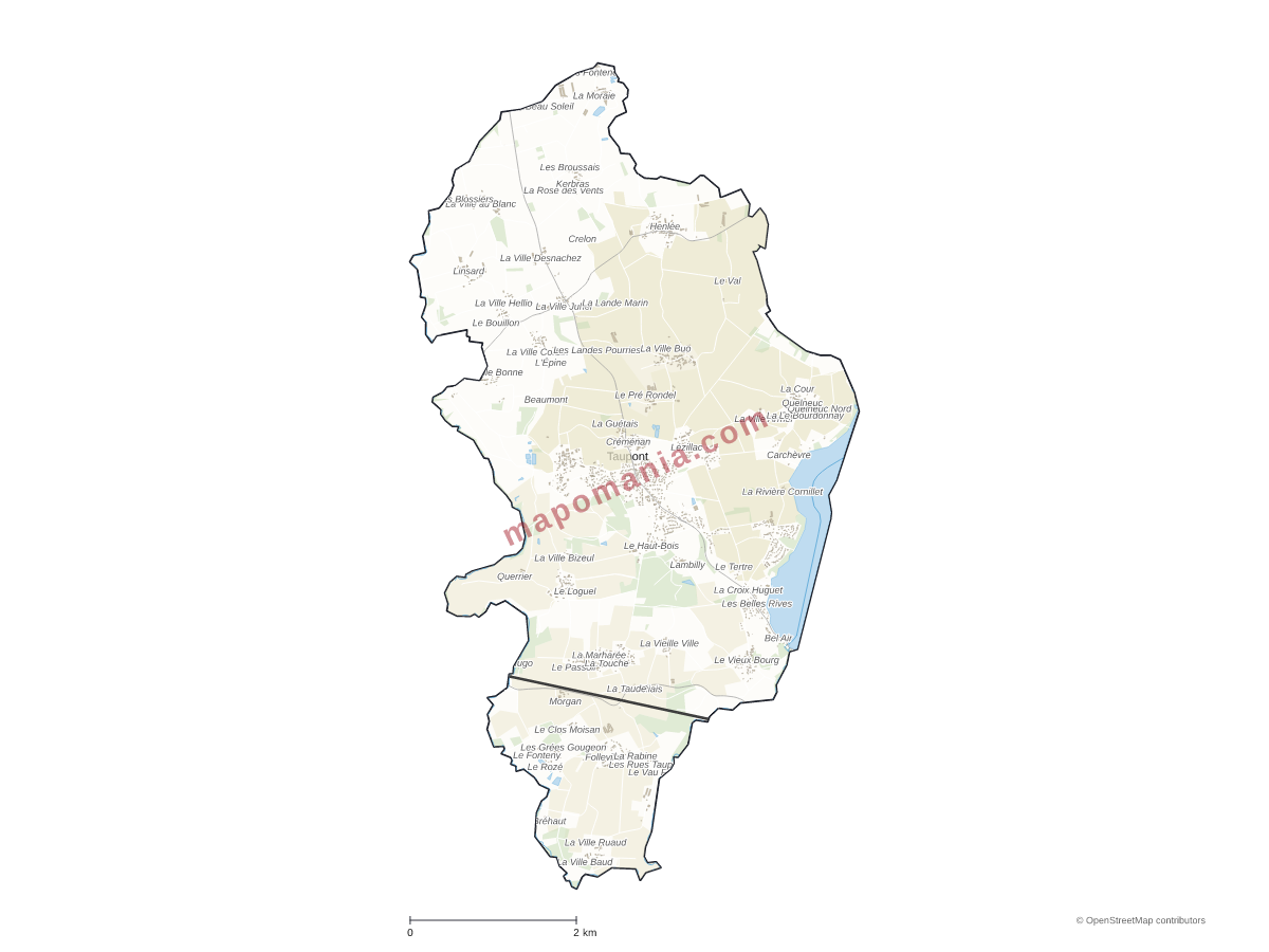 Carte de Taupont à personnaliser