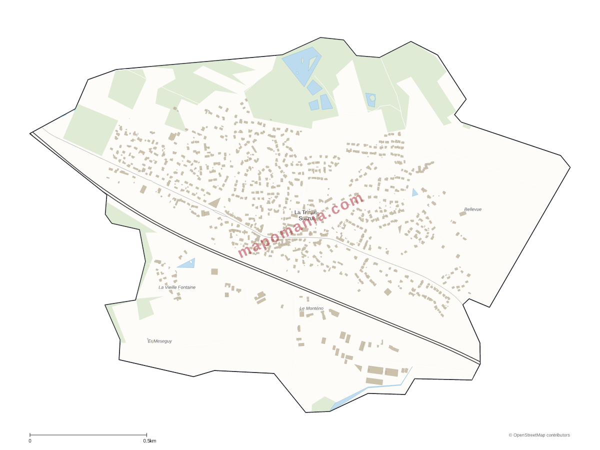 Carte de La Trinité-Surzur à personnaliser