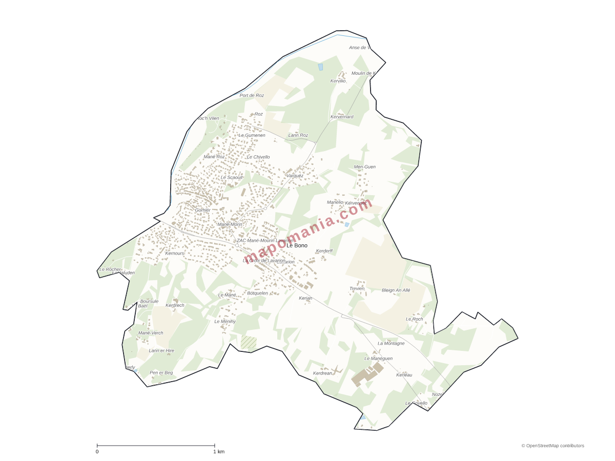 Carte de Le Bono à personnaliser