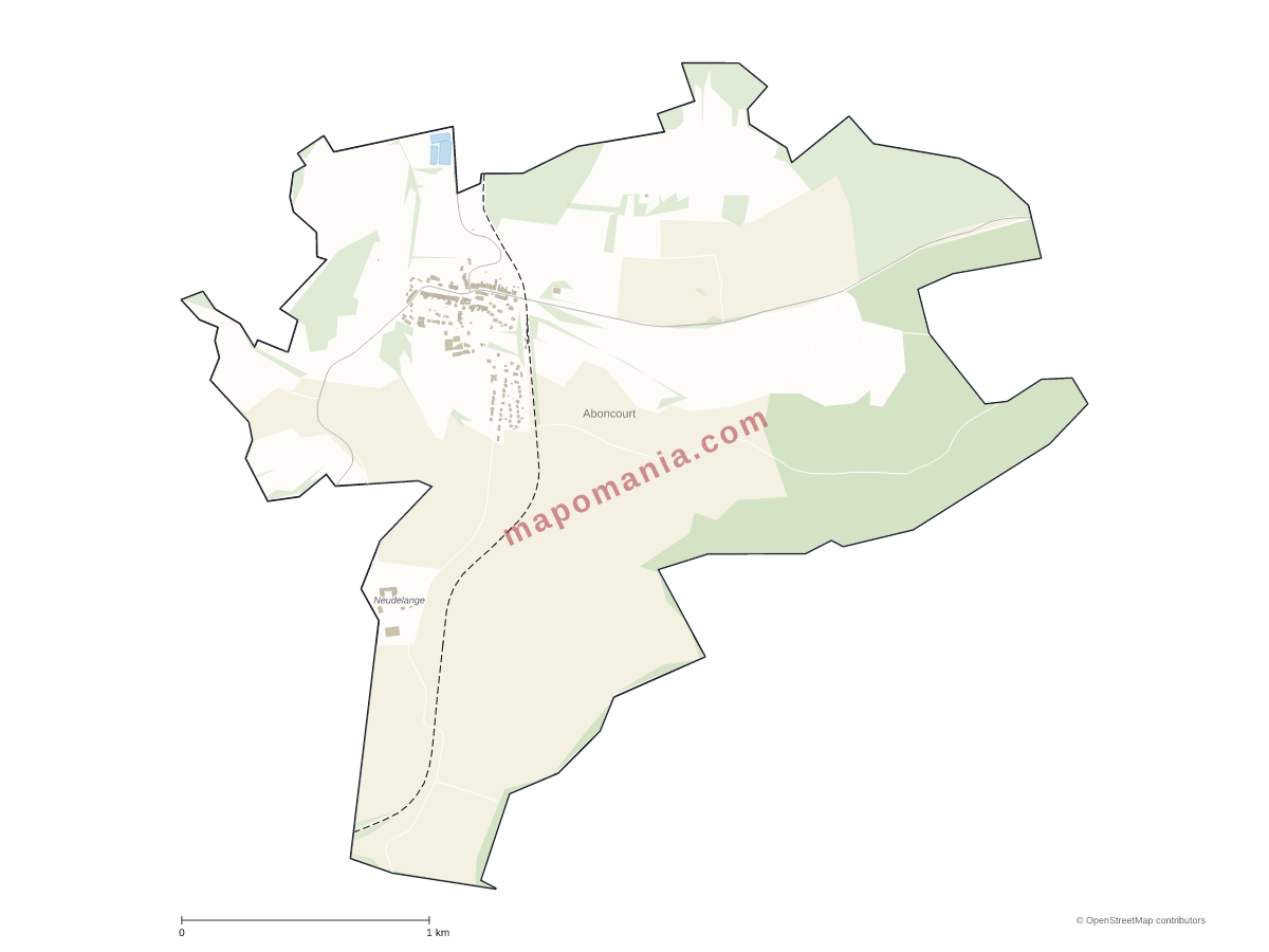 Carte de Aboncourt à personnaliser