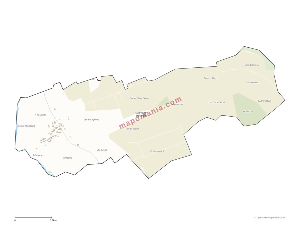 Carte de Aboncourt-sur-Seille à personnaliser