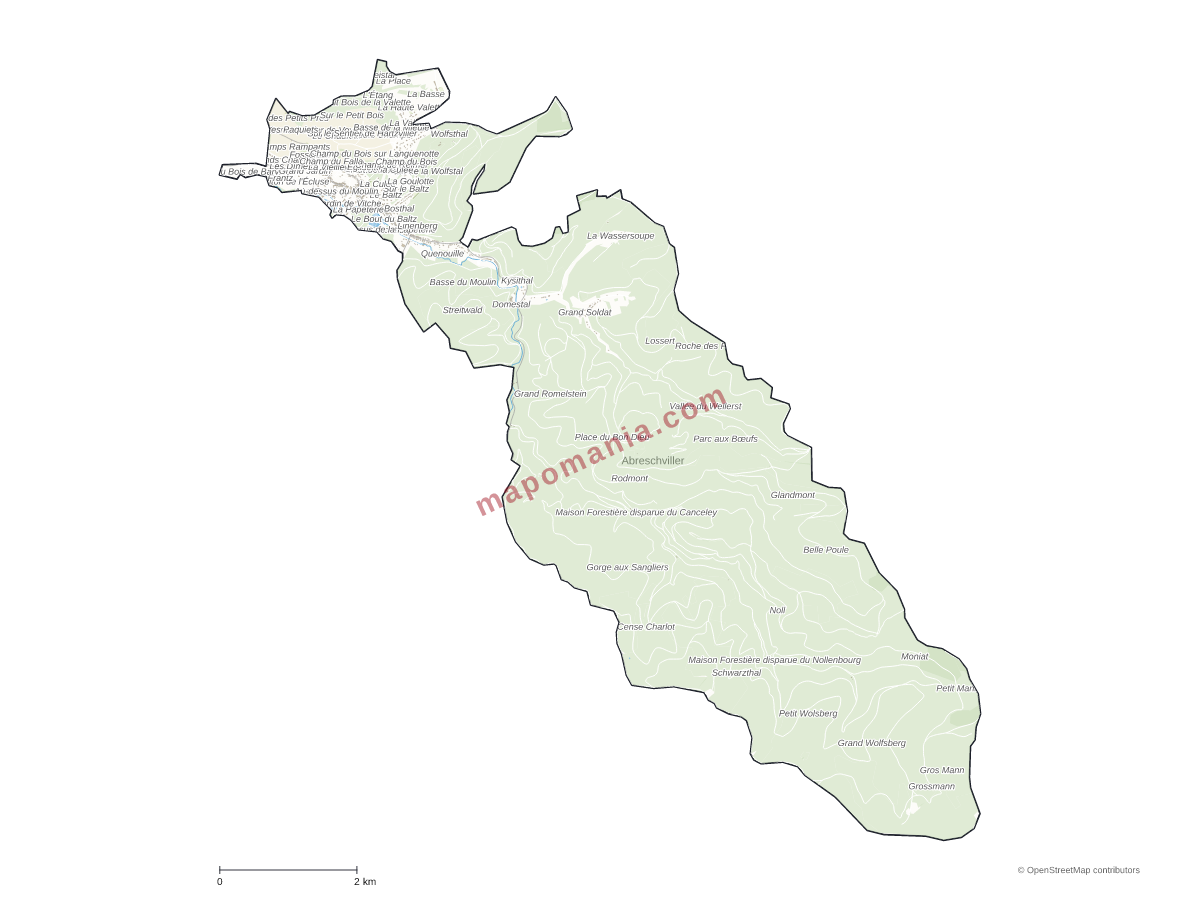 Carte de Abreschviller à personnaliser