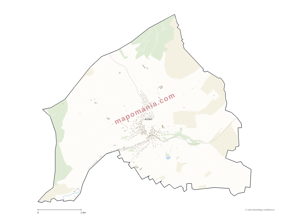 Carte de Achen à personnaliser