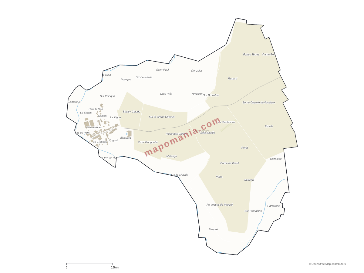 Carte de Ajoncourt à personnaliser