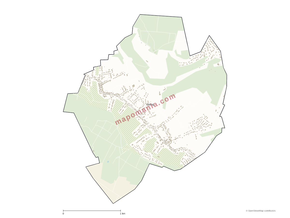 Carte de Alsting à personnaliser