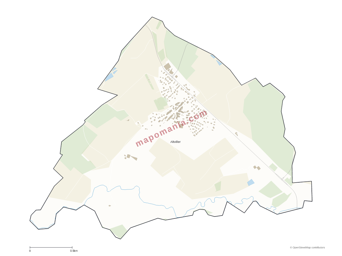 Carte de Altviller à personnaliser