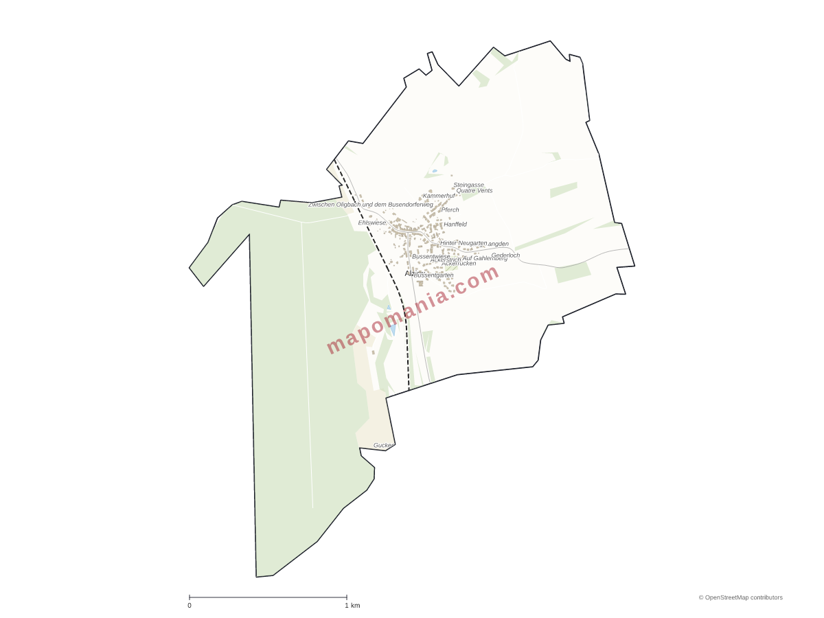 Carte de Alzing à personnaliser