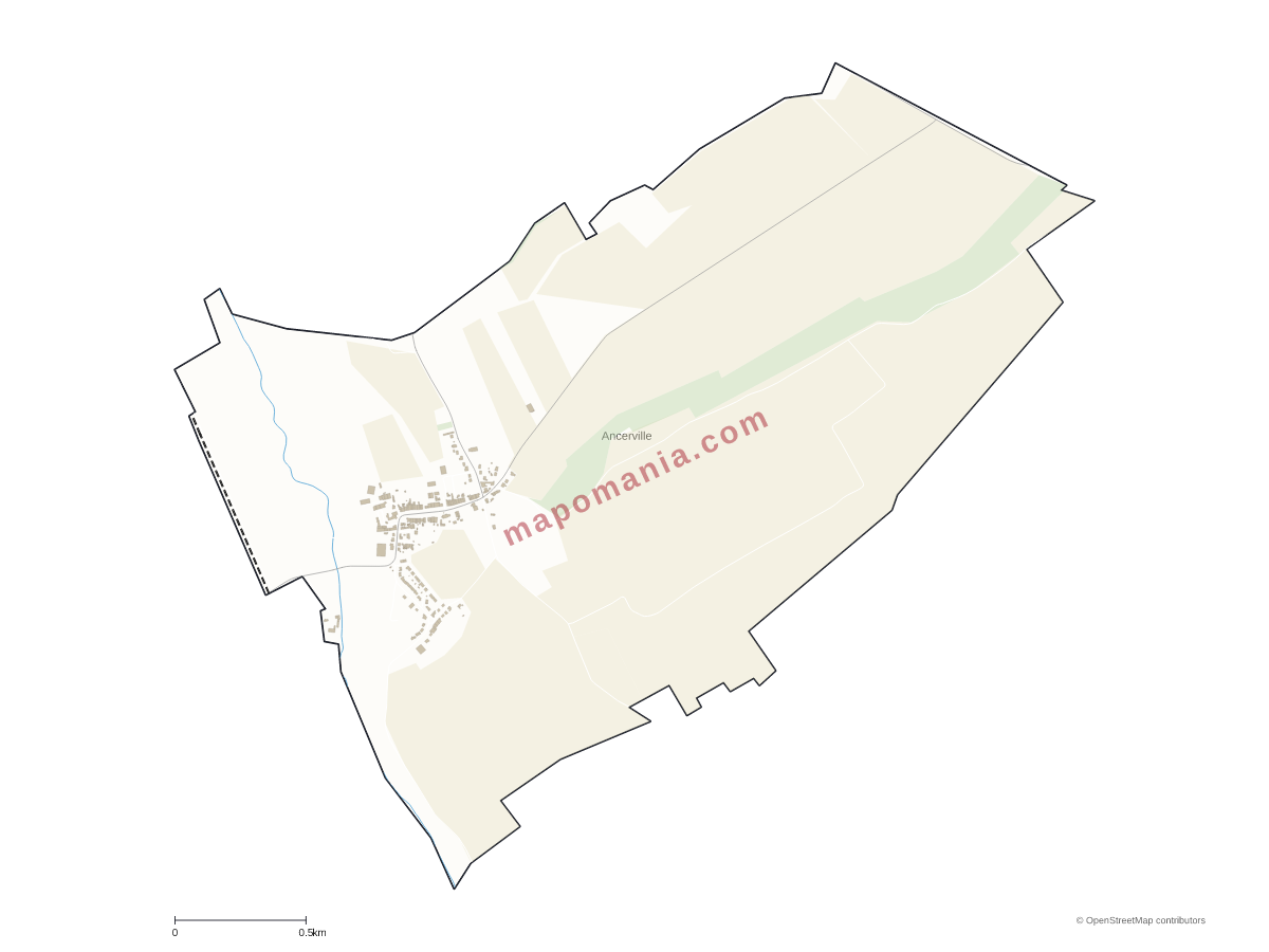 Carte de Ancerville à personnaliser