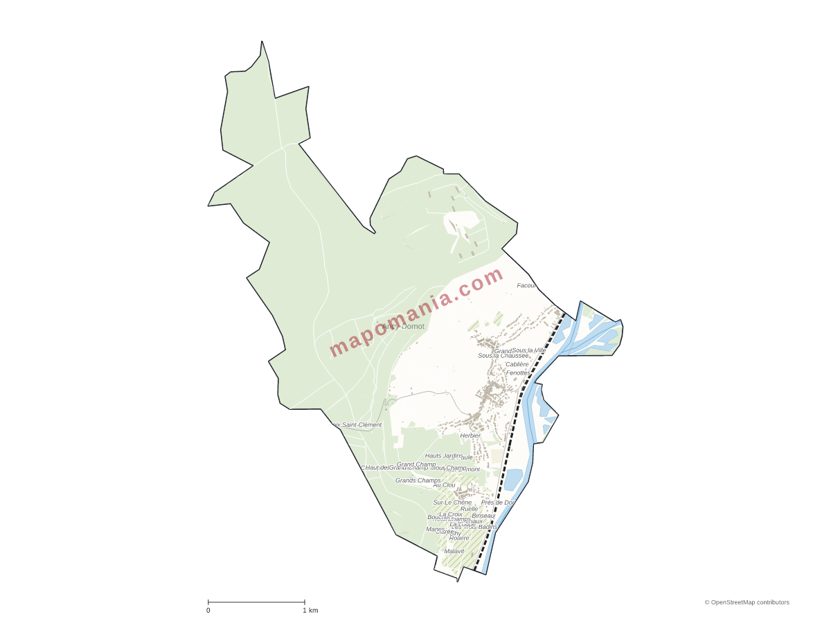 Carte de Ancy-Dornot à personnaliser