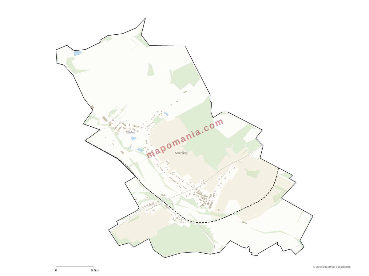 Carte de Anzeling à personnaliser