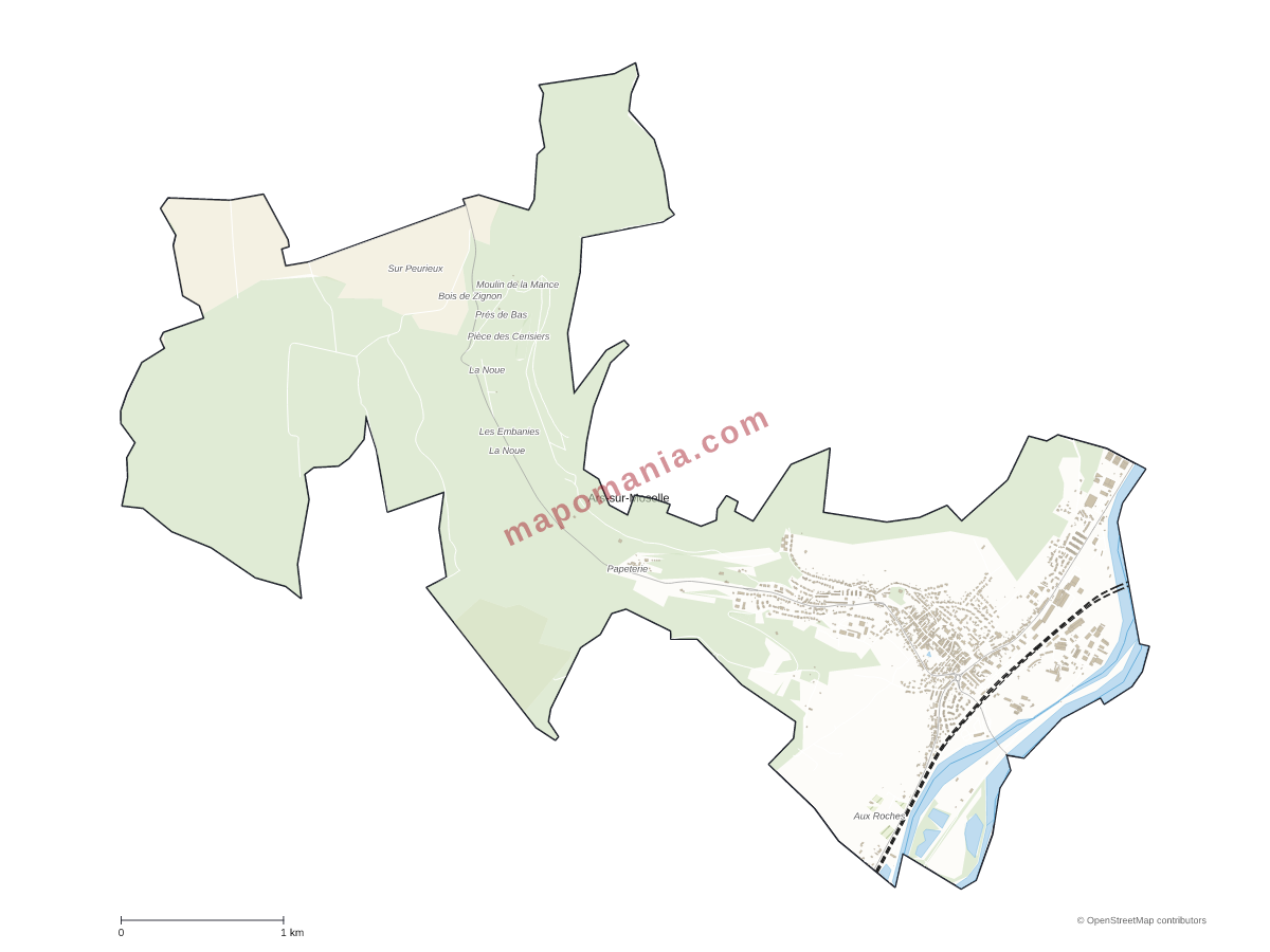 Carte de Ars-sur-Moselle à personnaliser