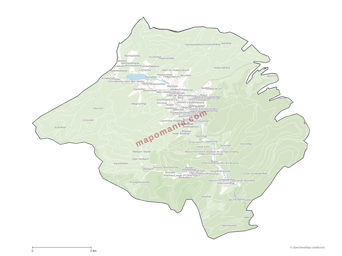 Carte de Baerenthal à personnaliser