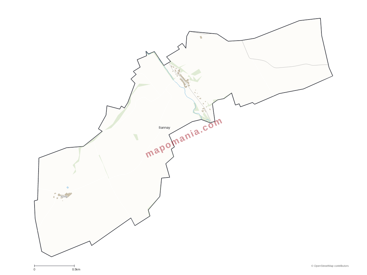 Carte de Bannay à personnaliser