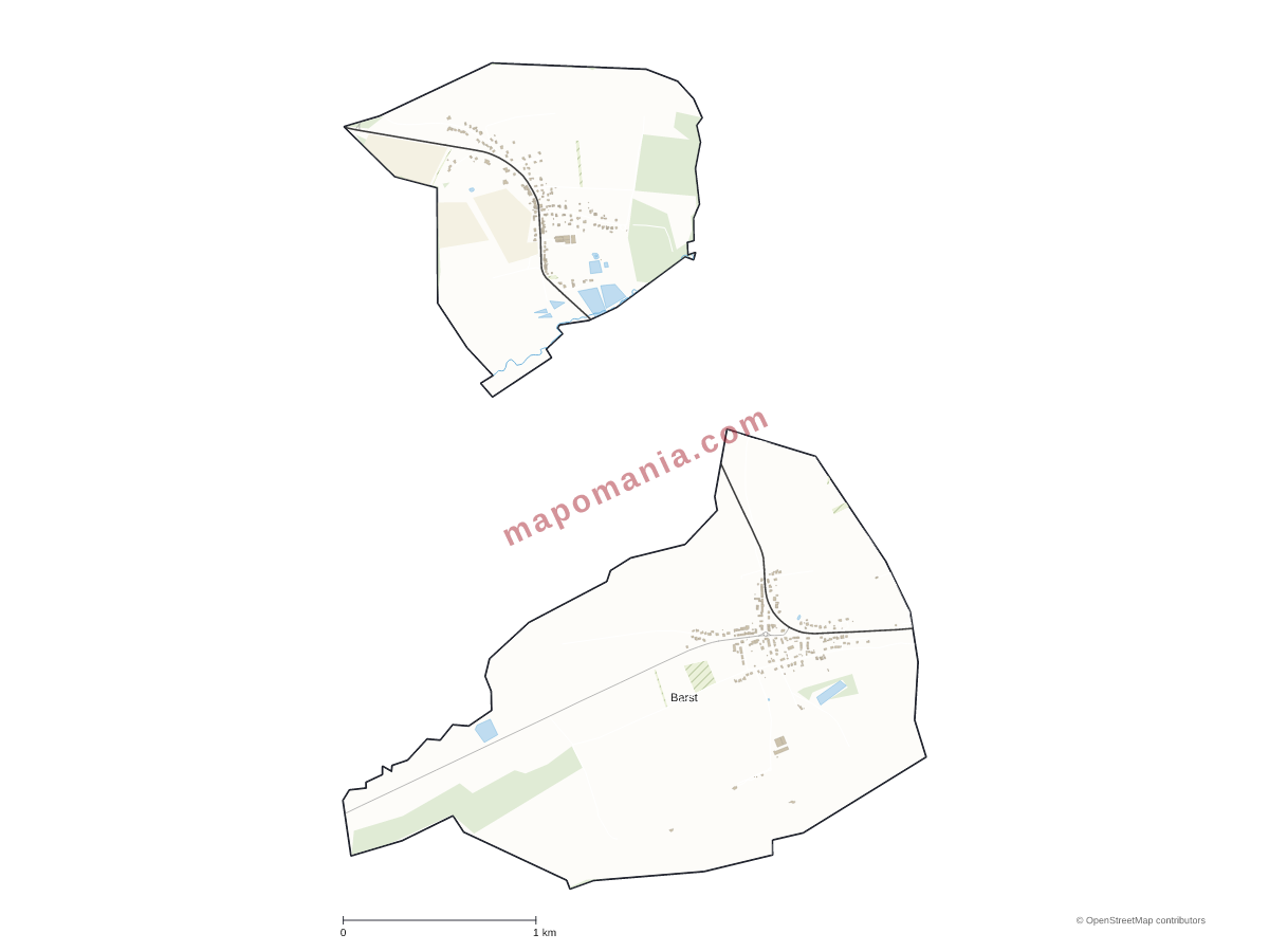 Carte de Barst à personnaliser