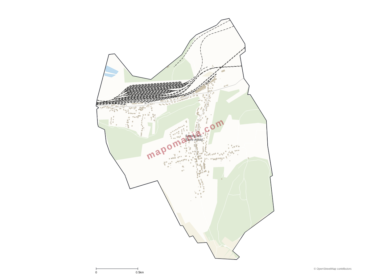 Carte de Béning-lès-Saint-Avold à personnaliser