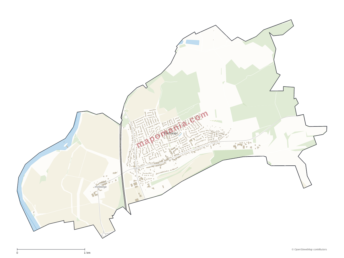 Carte de Bertrange à personnaliser
