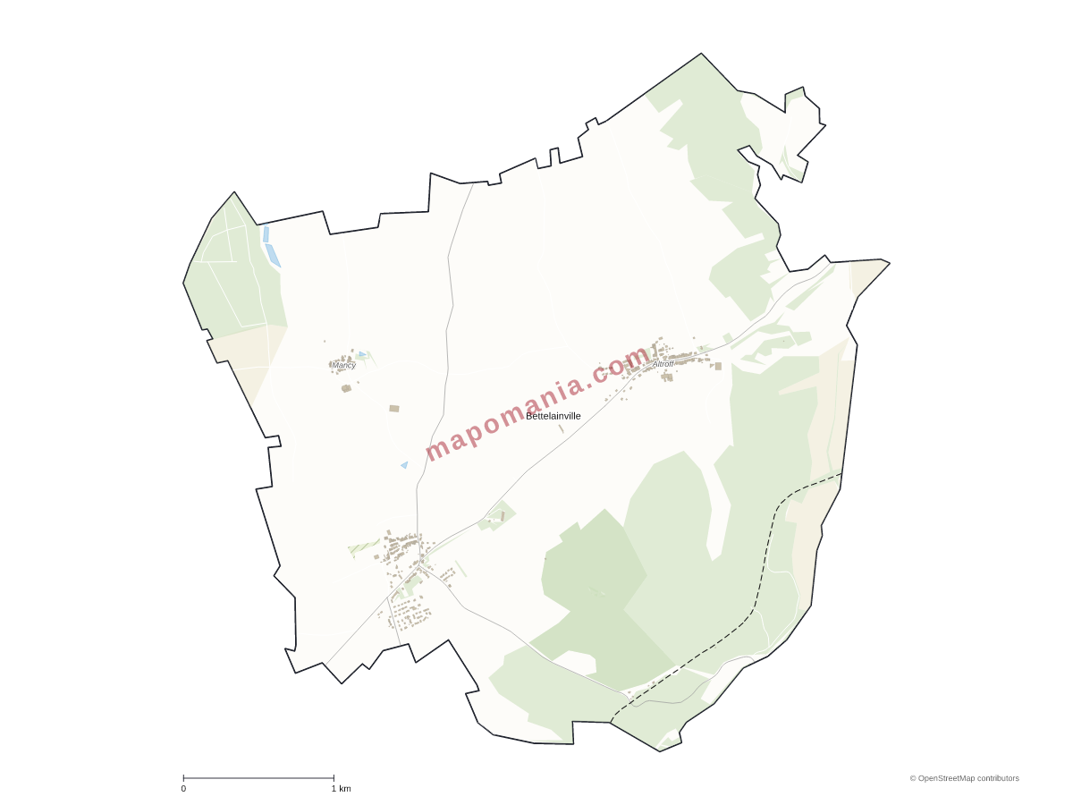 Carte de Bettelainville à personnaliser