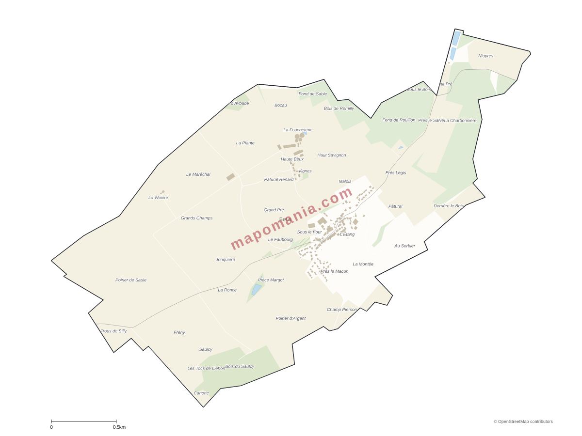 Carte de Beux à personnaliser