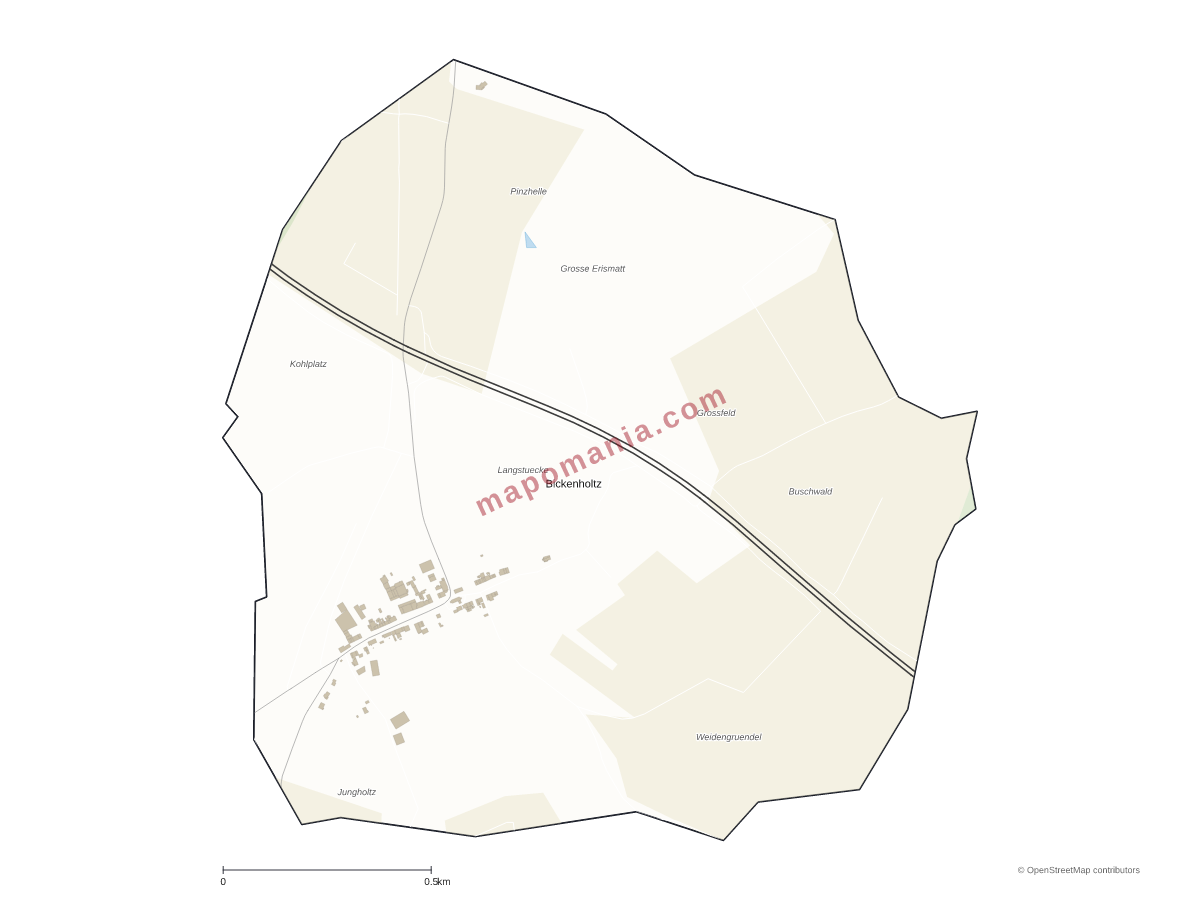 Carte de Bickenholtz à personnaliser