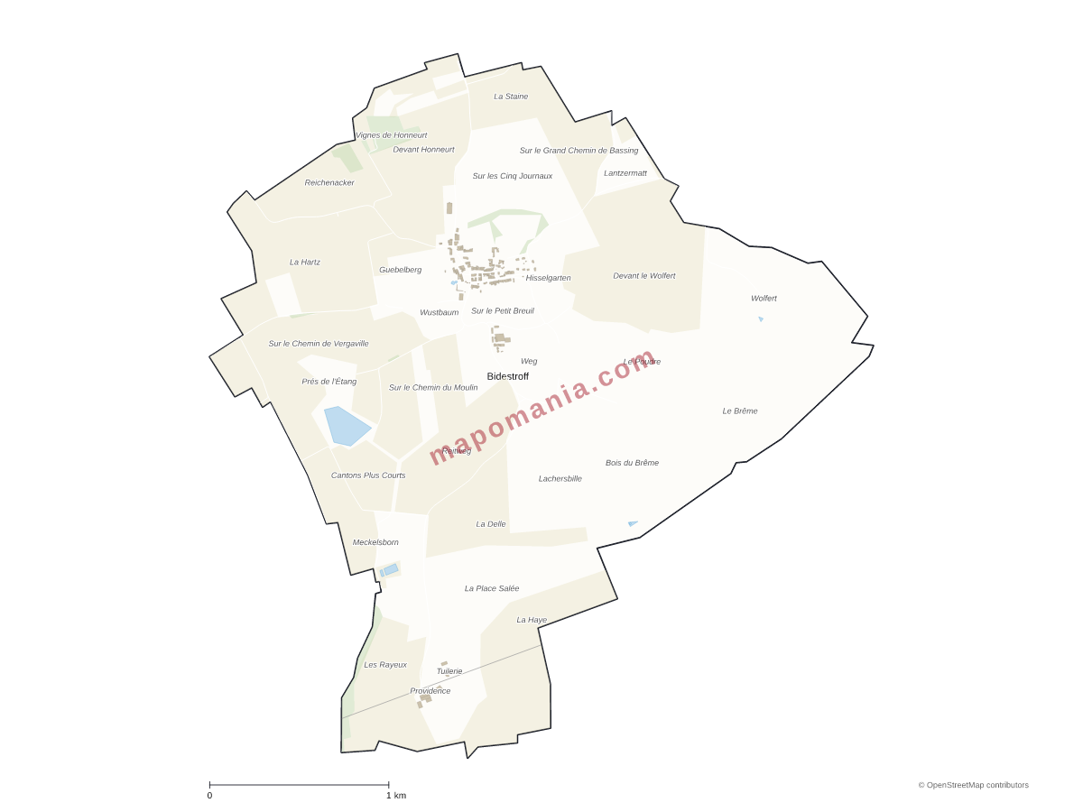 Carte de Bidestroff à personnaliser