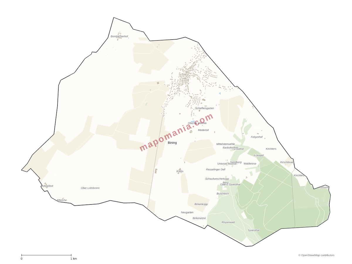 Carte de Bining à personnaliser