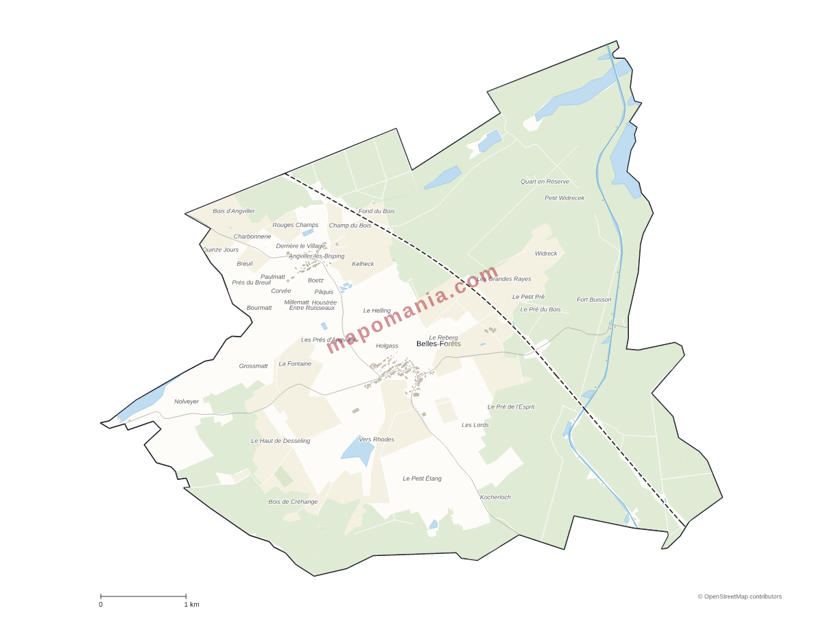 Carte de Belles-Forêts à personnaliser