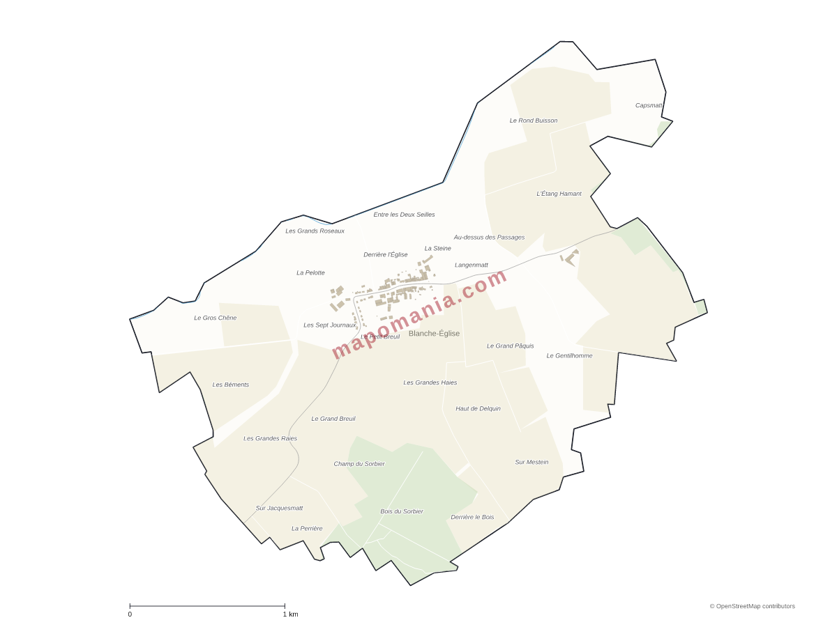 Carte de Blanche-Église à personnaliser