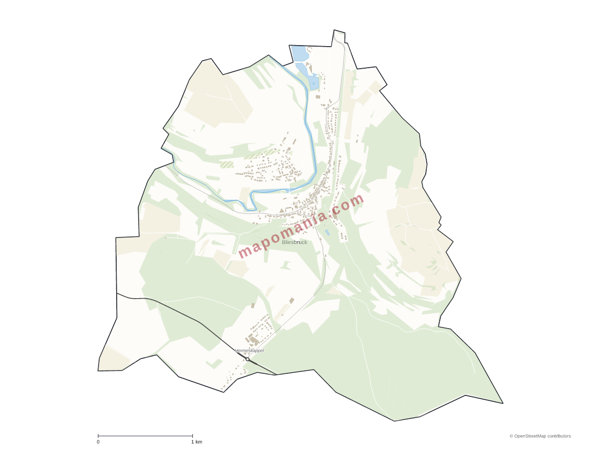 Carte de Bliesbruck à personnaliser