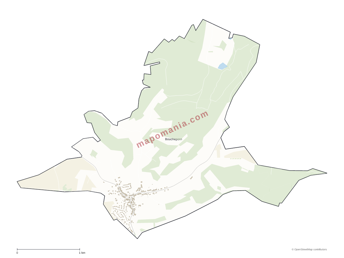 Carte de Boucheporn à personnaliser
